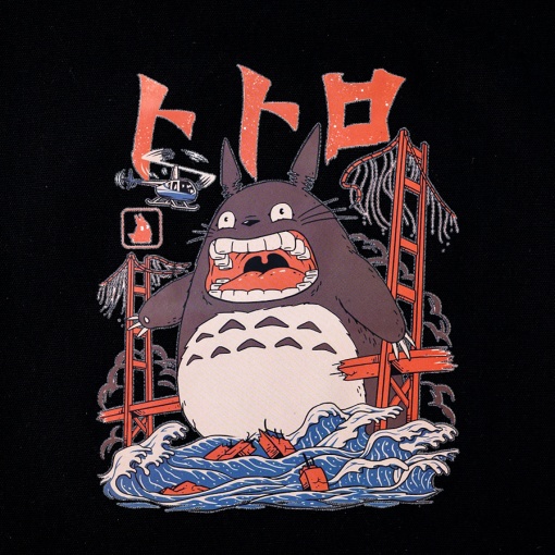 Сумка тканевая "Тоторо", черный, 298-F