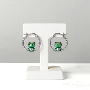 Серьги "Emerald Frog" зеленый