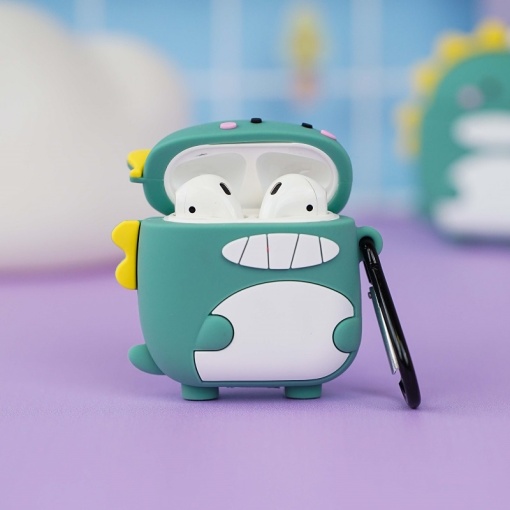 Чехол для AirPods1/2 "Динозавр" зеленый