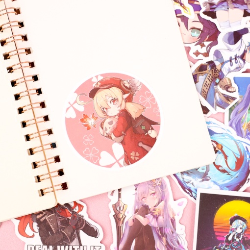 Наклейки для стикер бомбинга "Genshin Impact" D, 50 шт.