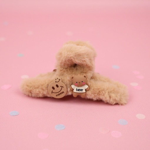 Заколка-крабик плюшевая "Fashion Bear" 