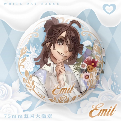 Набор значков "Identity V" белый, 75мм, в ассортименте, 5шт