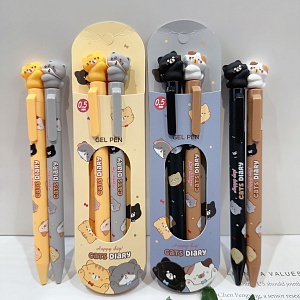 Набор гелевых ручек "Cats Diary" парные, в ассортименте 24уп