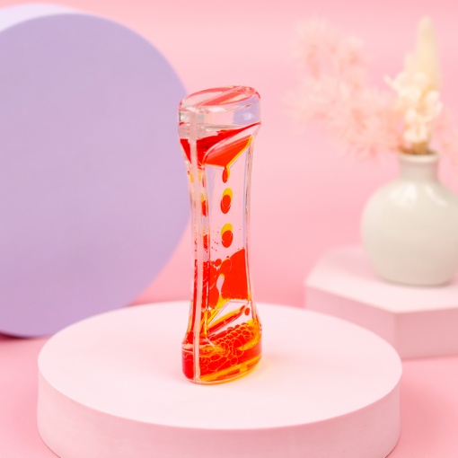 Гелевые часы красный-желтый, 14х5,5 см оптом