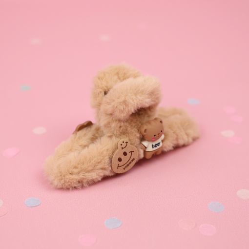 Заколка-крабик плюшевая "Fashion Bear" 