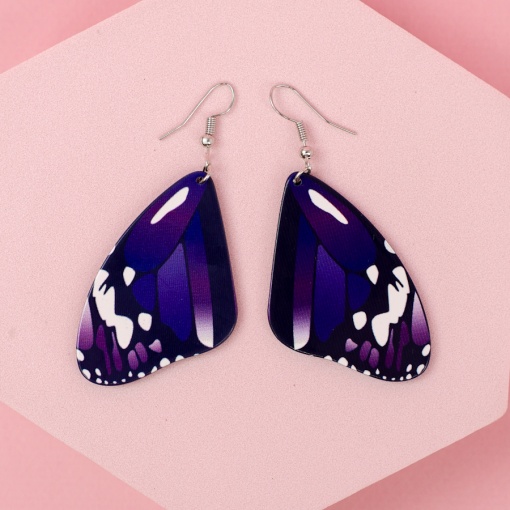 Серьги "Butterfly Wings" фиолетовый