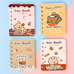Блокнот "Bake Bears" A7, в ассортименте 1шт