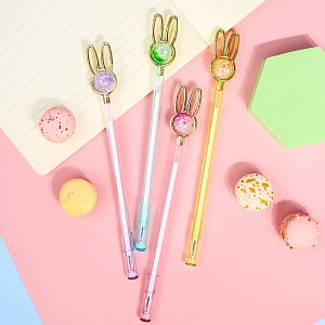 Ручка "Bunny ears" с блестками, в ассортименте 1шт (синий)