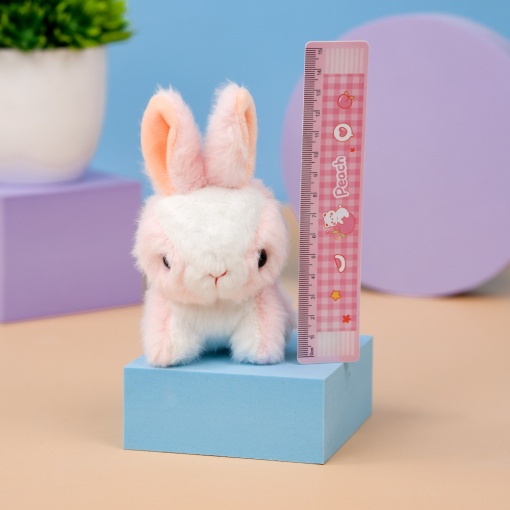 Мягкий брелок "Зайка" розовый, 14 см