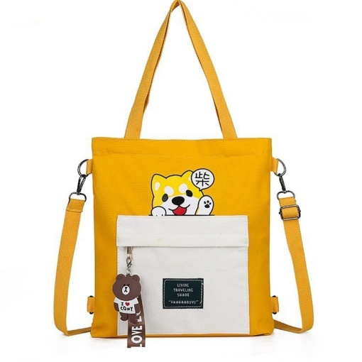 Сумка тканевая "Корги" оранжевый