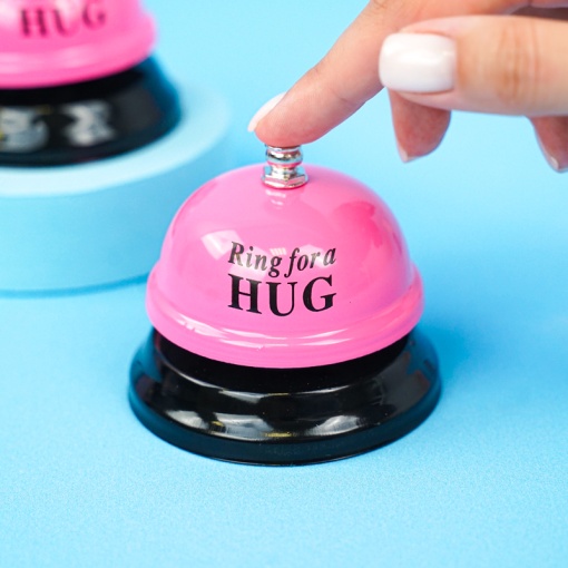 Настольный металлический звонок, розовый оптом