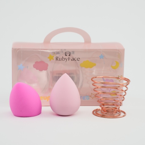 Набор спонжей для макияжа "Единорожка" розовый