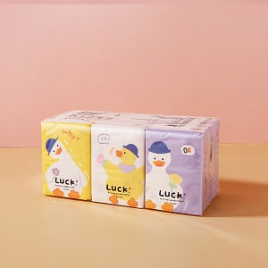 Набор салфеток бумажных "Уточка в шляпке" luck, в ассортименте, 9уп