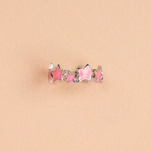 Кольцо "Звезды" розовый