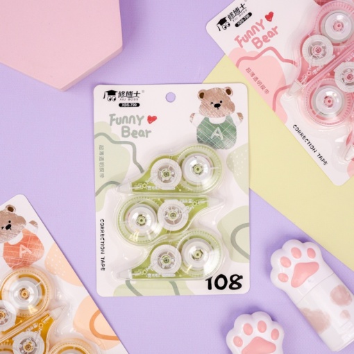 Корректор "Funny Bear" №108 набор 3 шт., в ассортименте, 1 шт.
