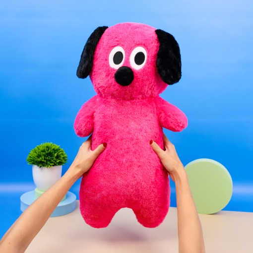 Мягкая игрушка "Собачка" ярко-розовый, 60 см