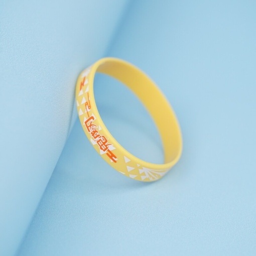 Браслет силиконовый "Demon Slayer" желтый