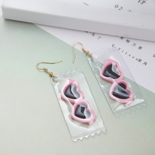 Серьги "Glass" розовый