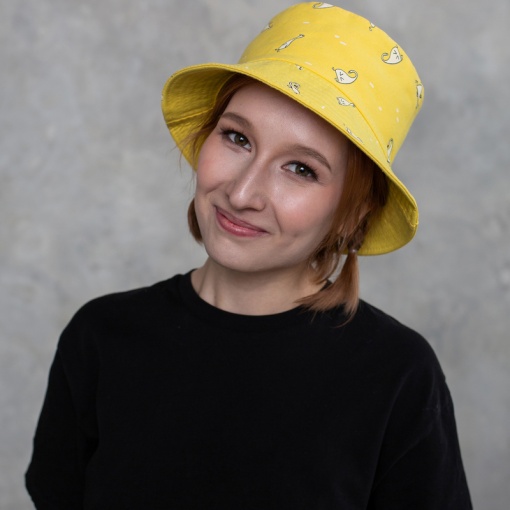 Панама двусторонняя "Duck" M (56-58см), желтая