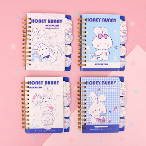 Мини-блокнот на пружине "Honey Bunny" 9,6*11,6 см, в ассортименте 1шт