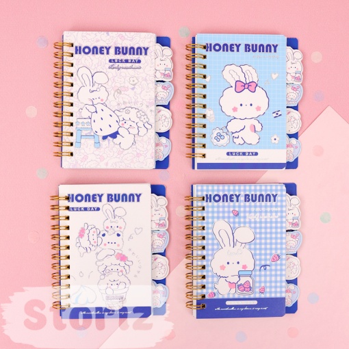 Мини-блокнот на пружине "Honey Bunny" 9,6*11,6 см, в ассортименте 1шт