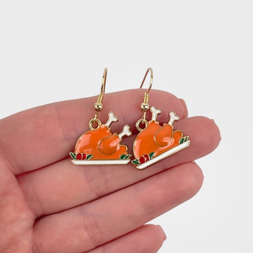 Серьги "Курочка гриль" №E6284