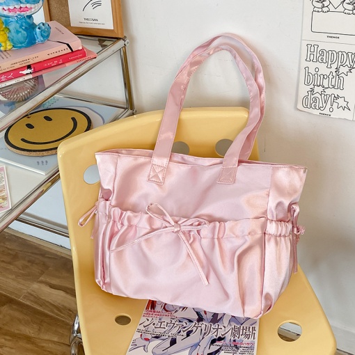 Сумочка "Бант" перламутровая, розовый