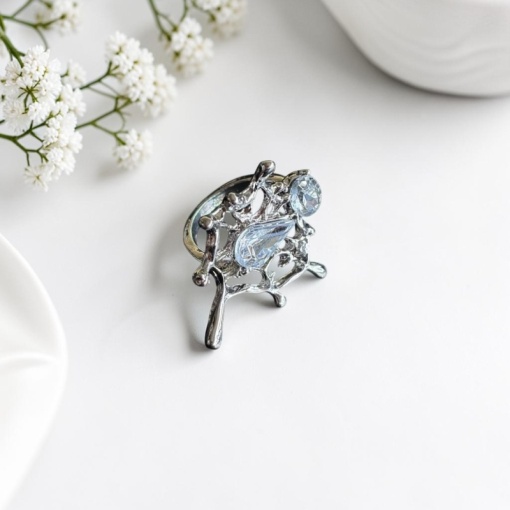 Кольцо "Ice Drop" blue, 1шт