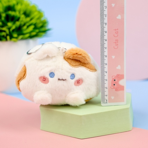 Мягкий брелок "Кото-шарик" коричневый, 12см