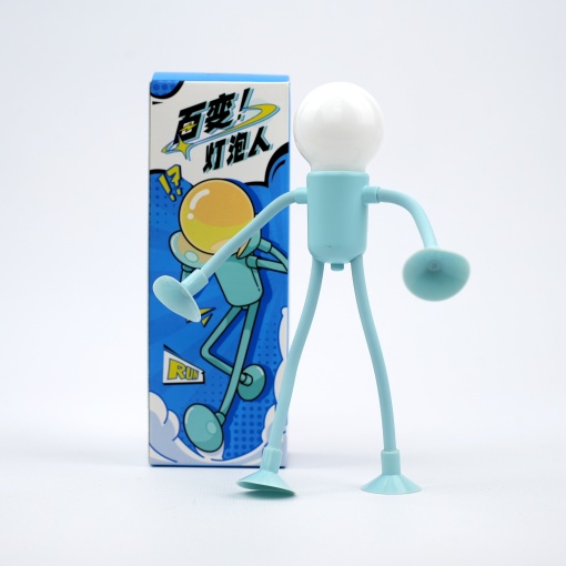 Ночник "Человечек" на присосках, голубой оптом