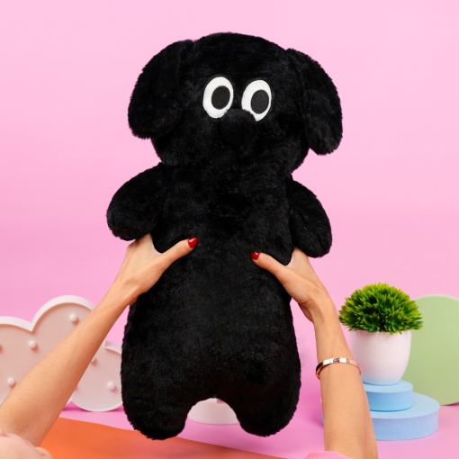 Мягкая игрушка "Собачка" черный, 60 см