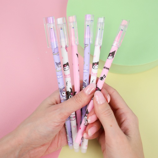 Набор ручек "Kuro" №21015, 12 шт, со стирающими чернилами и стирашка (синий)