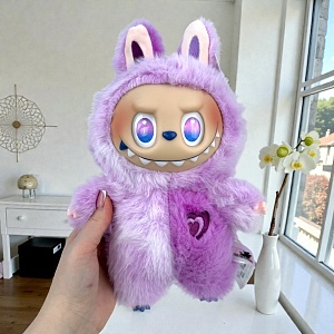 Мягкая игрушка "Labubu Zimomo" сердечко, taidai, фиолетовый, 30см