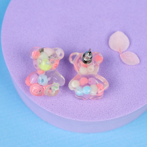 Серьги-гвоздики "Мармеладные Мишки" В