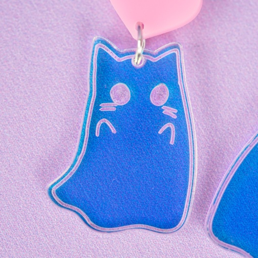 Серьги "Привидение" розовые