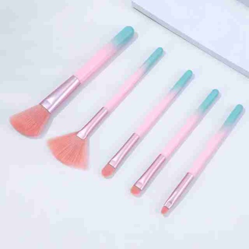 Набор кистей для макияжа "Seyor" розово-голубой 5шт.