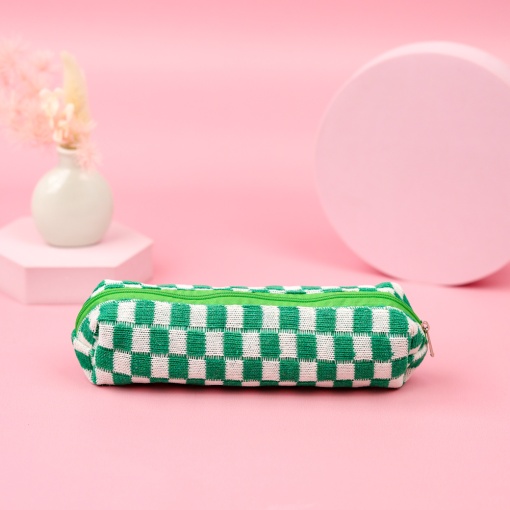 Пенал "Chess" плетёный 21х8см, зелёный 