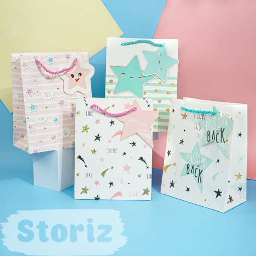 Подарочный пакет "Stars" S 23х18см