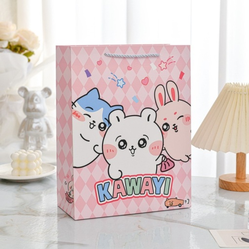 Подарочный пакет "Kawayi" розовый 14.5х10х19.5см