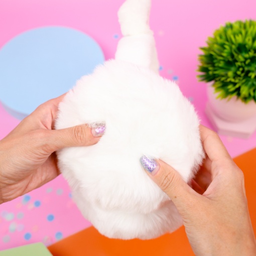 Меховые наушники "Мишка" белый