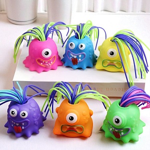 Игрушка "Монстрик" потяни за волосы, в ассортименте 1шт