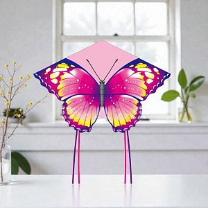 Воздушный змей "Бабочка" розовый (120 см)