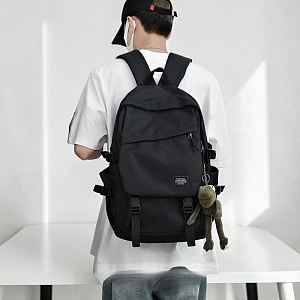 Рюкзак "Dadongjiahaobao" с брелком лягушкой, черный оптом со склада в Москве