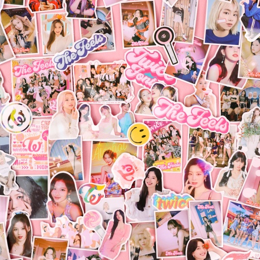 Наклейки для стикер бомбинга "K-Pop" Twice (93 шт.)