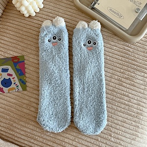 Носки "Пушистик" голубой, 23-25см