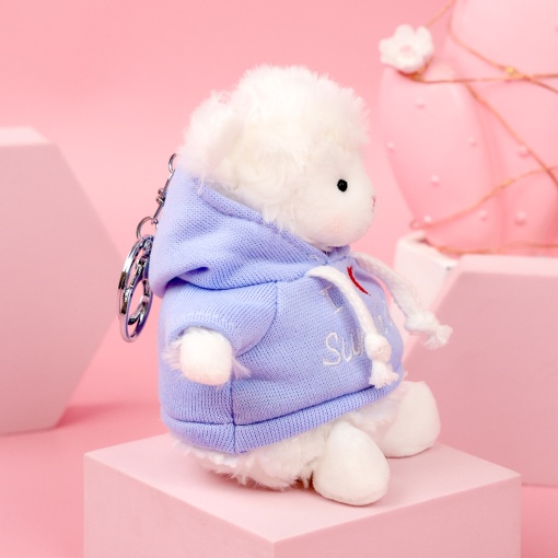 Мягкий брелок "Овечка" голубой, 13 см