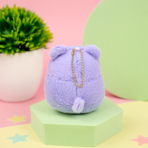 Брелок мягкий "Пингвин в костюме" фиолетовый 10 см