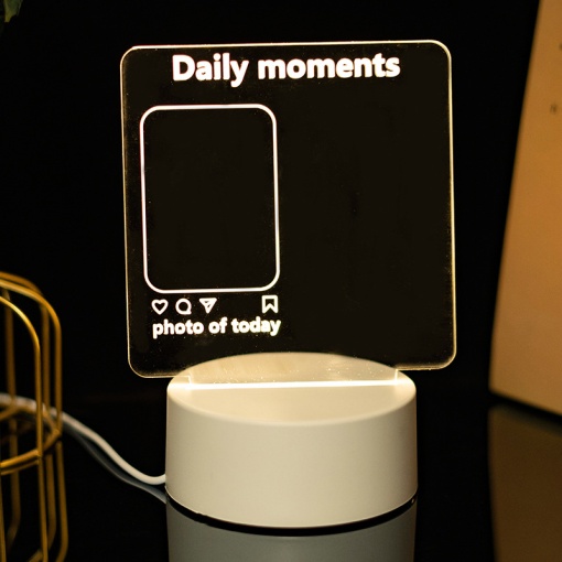 Светильник для заметок с маркером "Daily moments" (USB) оптом