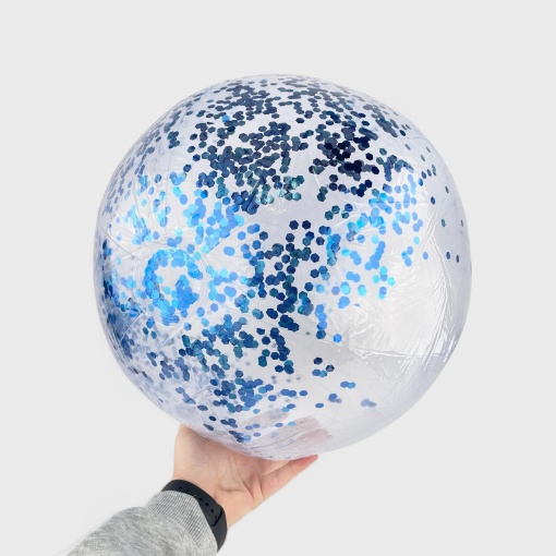 Пляжный мяч "Блестки" синий, 40см