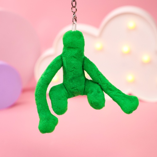 Мягкий брелок "Радужные друзья" №1, зеленый, 10 см